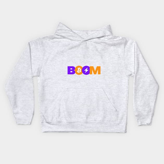 BTC Lightning BOOM Kids Hoodie by CRYPTO STORE